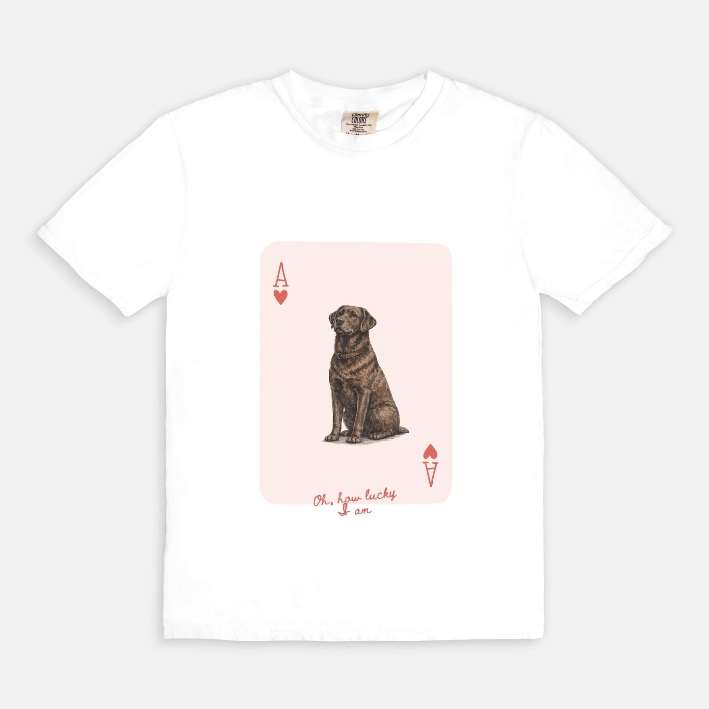 Ace of Hearts Labrador Tee - Brown Lab