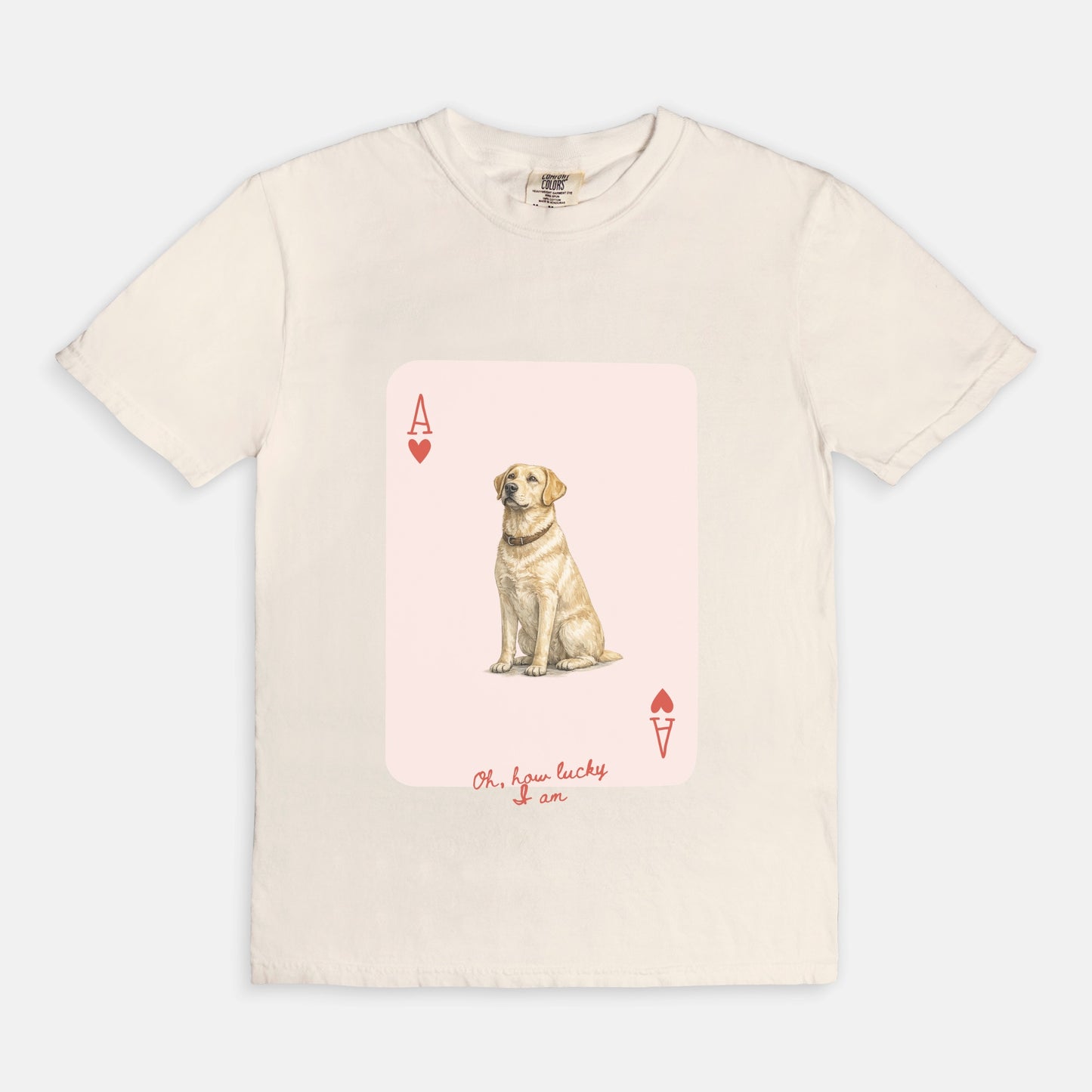 Ace of Hearts Labrador Tee - Yellow Lab