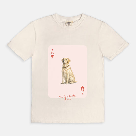 Ace of Hearts Labrador Tee - Yellow Lab