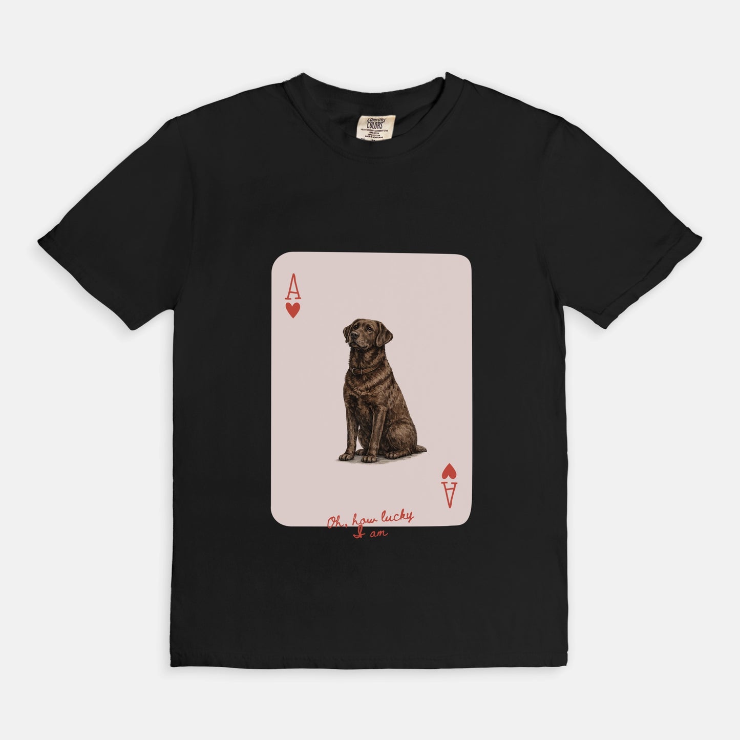 Ace of Hearts Labrador Tee - Brown Lab