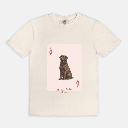Ace of Hearts Labrador Tee - Brown Lab