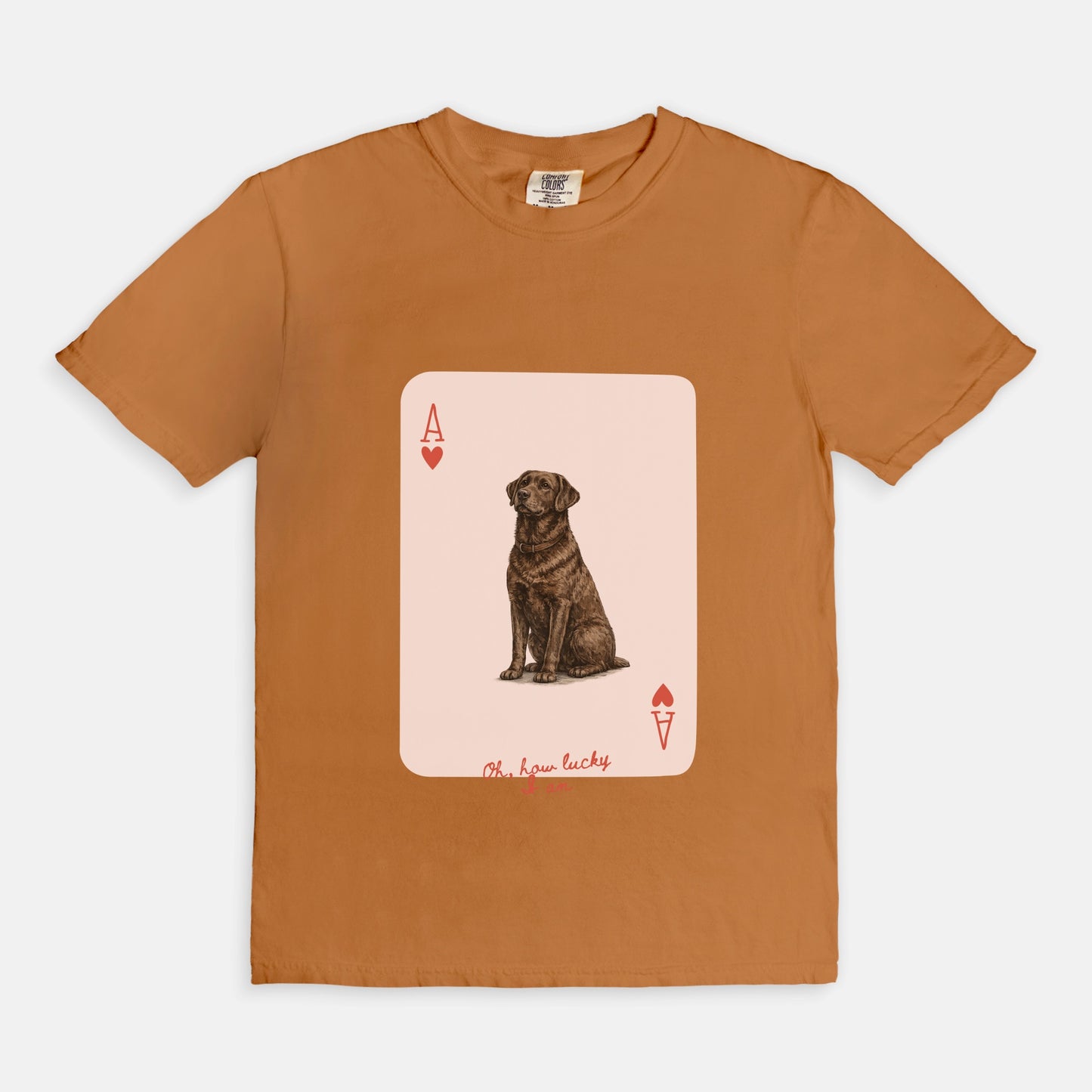 Ace of Hearts Labrador Tee - Brown Lab